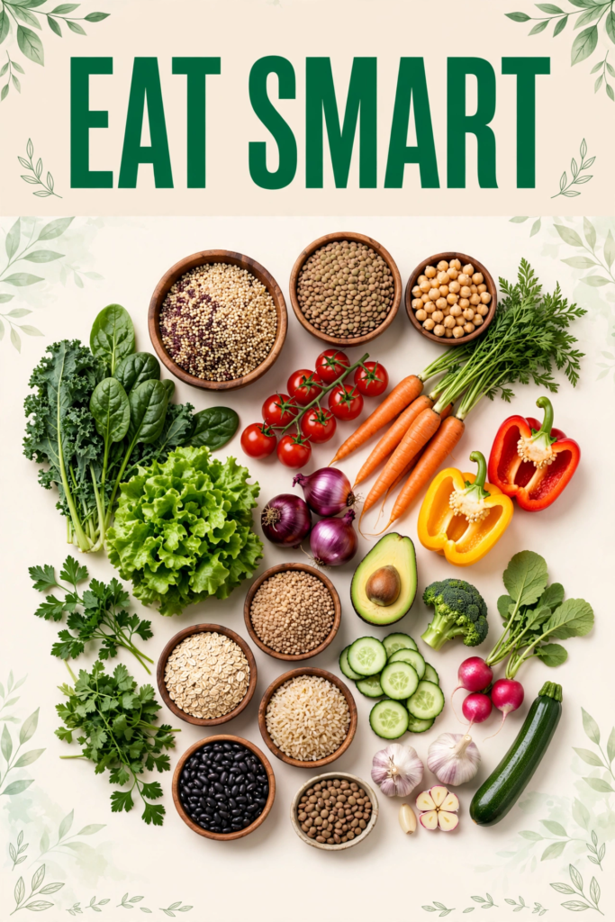 Eat smart infographic poster