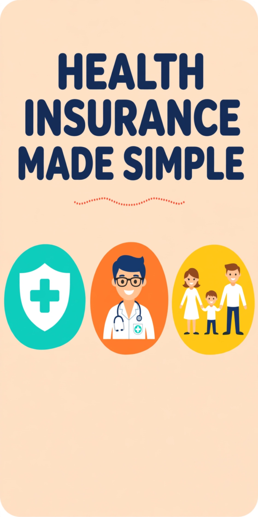 Health insurance made simple infographic poster